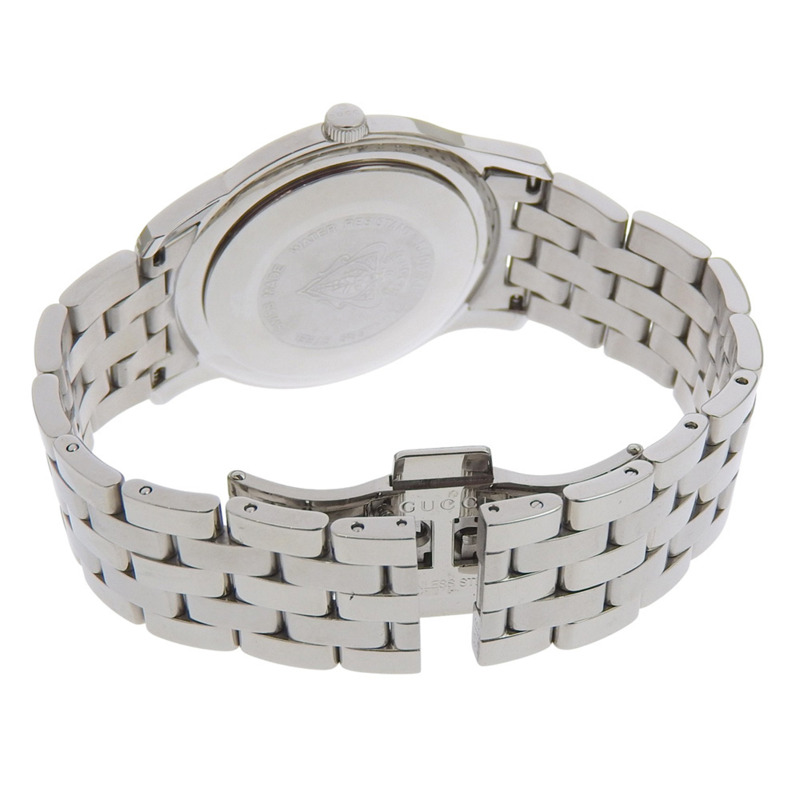 Gucci G-Class 5500XL 女士腕錶，不鏽鋼石英指針式顯示，黑色錶盤-4