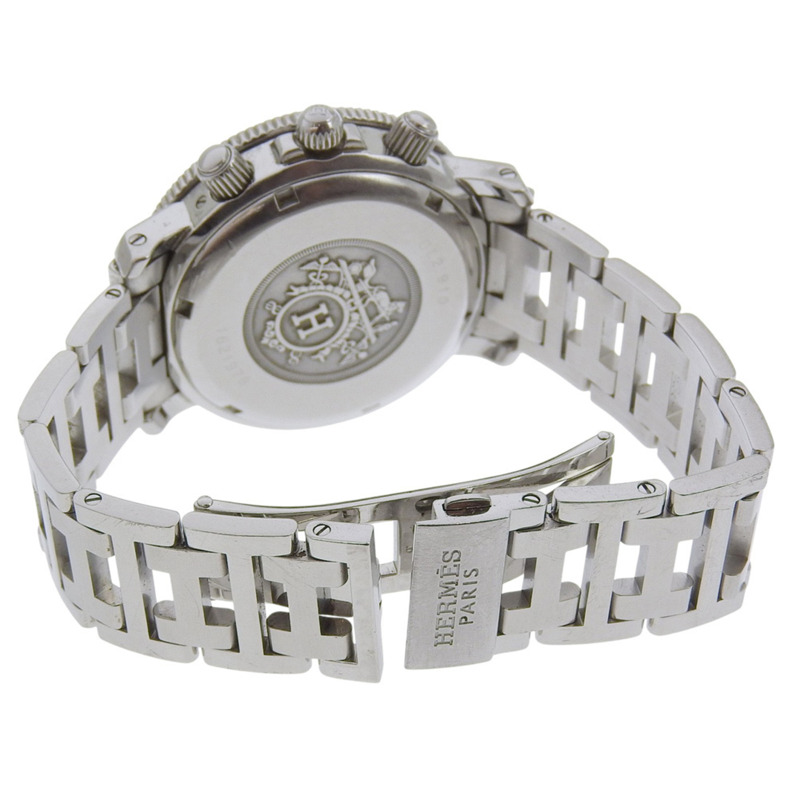 愛馬仕 Clipper CL2.910 精鋼石英計時腕錶，黑色錶盤，男士款-4