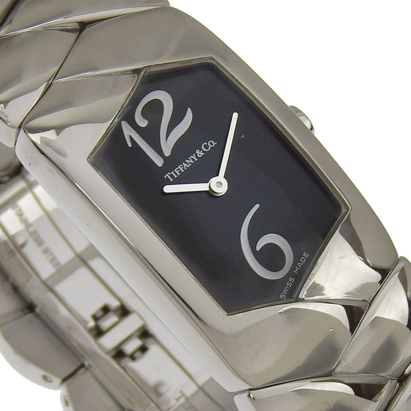 Tiffany & Co.) 女士 Tisolo 手錶 Z6301.10，不鏽鋼石英模擬顯示，黑色錶盤-2