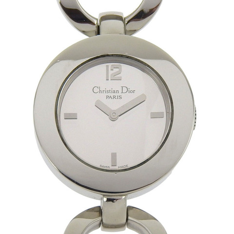 Dior Maris腕錶 CD022110，不鏽鋼石英指針顯示，黑色錶盤，女士款