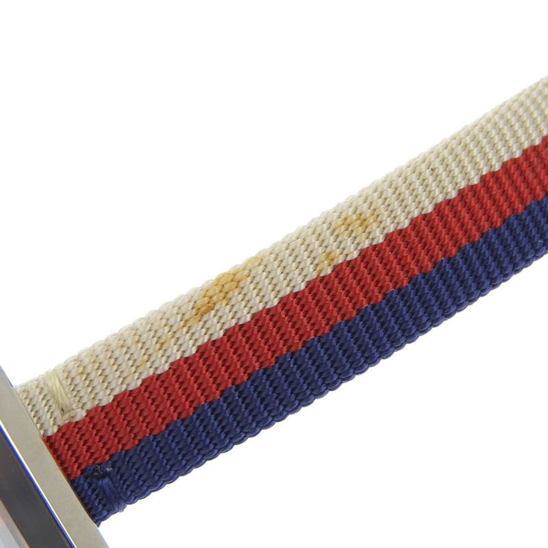 Gucci G Frame Tricolore 女士腕錶 YA147502/147.5 不鏽鋼帆布錶殼石英模擬顯示多色錶盤-7