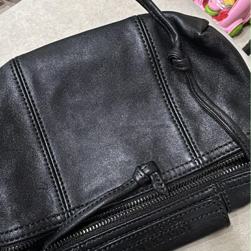 longchamp 郵差包 黑色-7