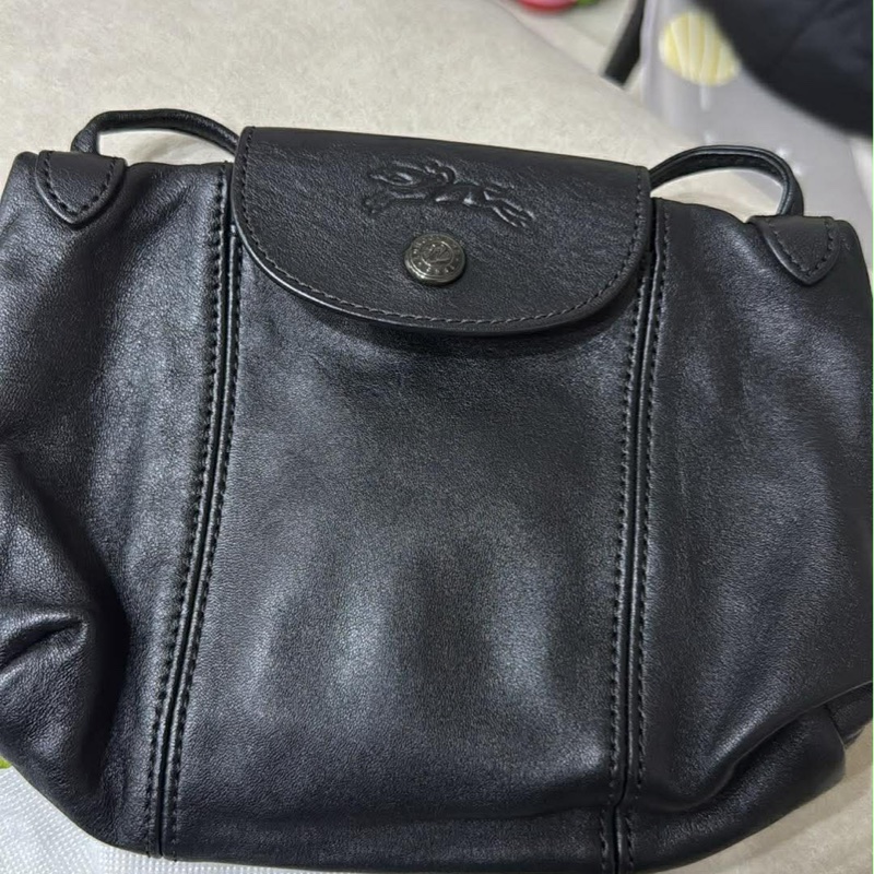 longchamp 郵差包 黑色-8