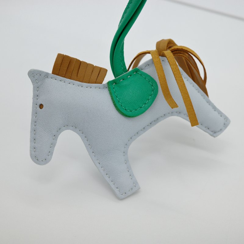 HERMÈS 愛馬仕 Rodeo 小馬 聖杯藍 芝麻色 薄荷綠 U刻 包包掛件 吊飾-3