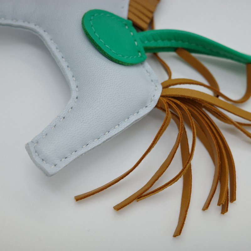 HERMÈS 愛馬仕 Rodeo 小馬 聖杯藍 芝麻色 薄荷綠 U刻 包包掛件 吊飾-5