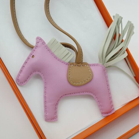 HERMÈS 愛馬仕 Rodeo 小馬 錦葵紫 Swift皮  U刻 2023年 包包掛件 吊飾