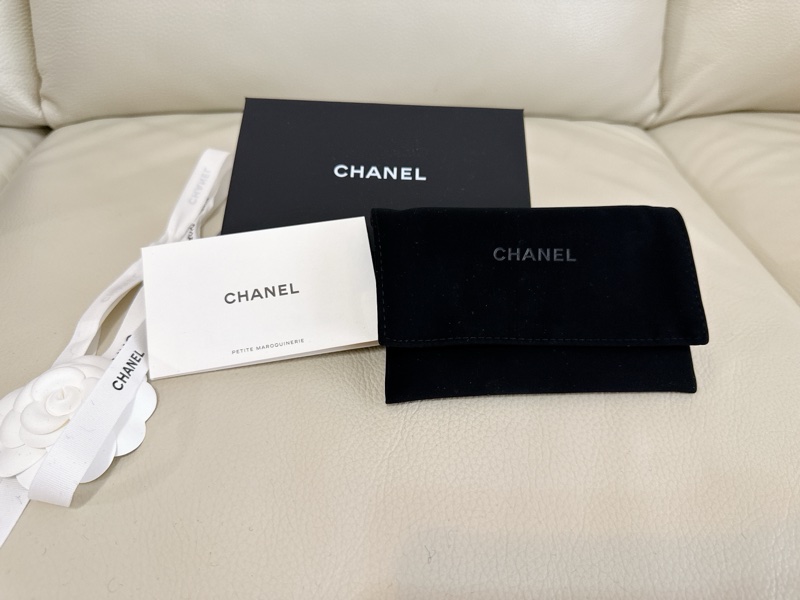 全新 Chanel CF單層卡包 黑色金釦 羊皮 膜未撕 零錢包 卡包-8