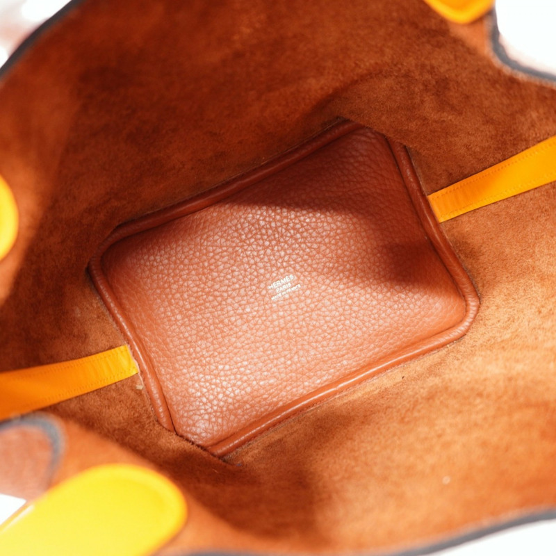 愛馬仕 Hermès Picotin Lock Touch 18 女士手提包，Swift Taurillon Cuivre Jaune D'or 皮革，飾有 X 標誌-3