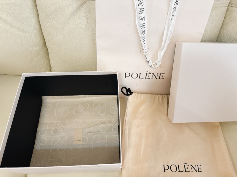 全新 法國輕奢 粉筆白polene number nine mini 可側背可手提-8