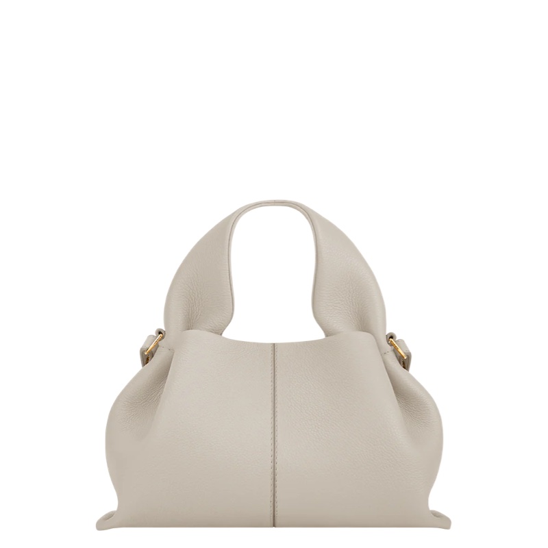 全新 法國輕奢 粉筆白polene number nine mini 可側背可手提-9