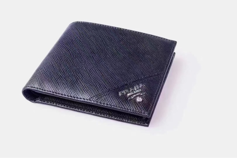 99新 PRADA普拉達 短款對折錢包-0