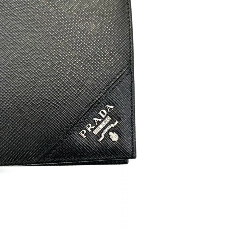 99新 PRADA普拉達 短款對折錢包-7