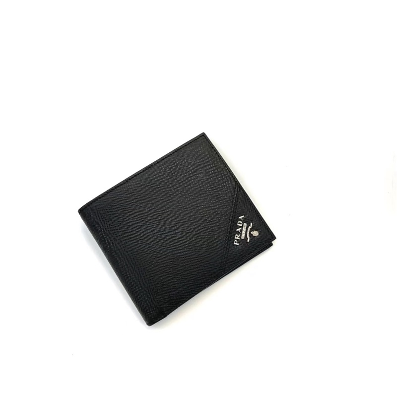 99新 PRADA普拉達 短款對折錢包-9