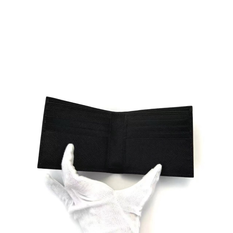 99新 PRADA普拉達 短款對折錢包-10