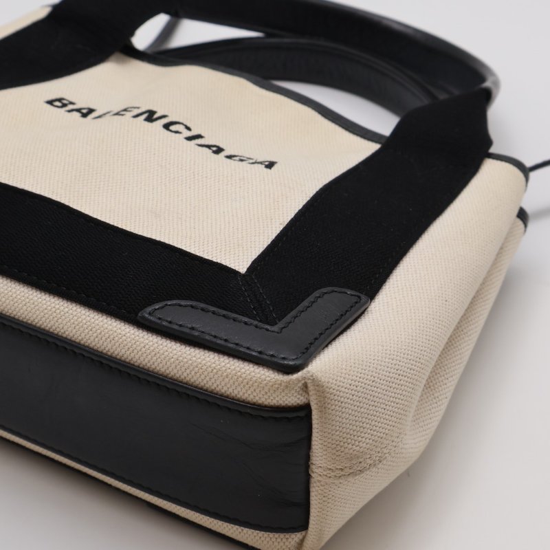 Balenciaga Navy cabas帆布托特-9