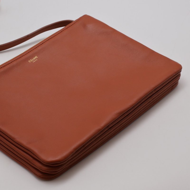 CELINE Trio多隔層斜背包 - 焦糖棕-6