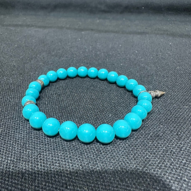 Chrome Hearts克罗心四银珠子弹手串 珠子6mm大号L-2