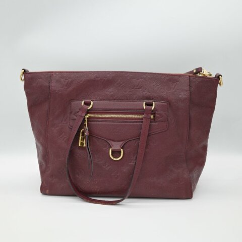 LOUIS VUITTON 路易威登 紫紅壓紋Lumineuse PM 肩背包