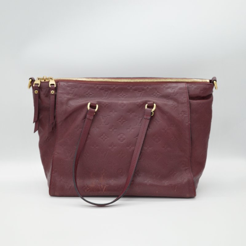 Louis Vuitton 路易威登 Lumineuse PM 莓果紫紅色 牛皮壓印 手提包 肩背包 斜挎包-3