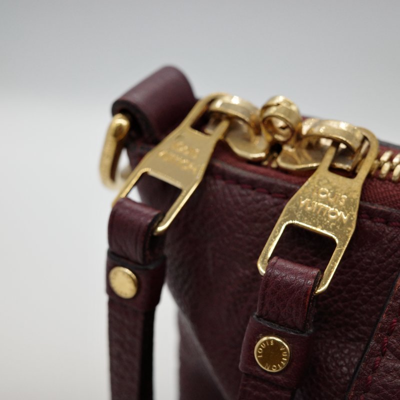 Louis Vuitton 路易威登 Lumineuse PM 莓果紫紅色 牛皮壓印 手提包 肩背包 斜挎包-6