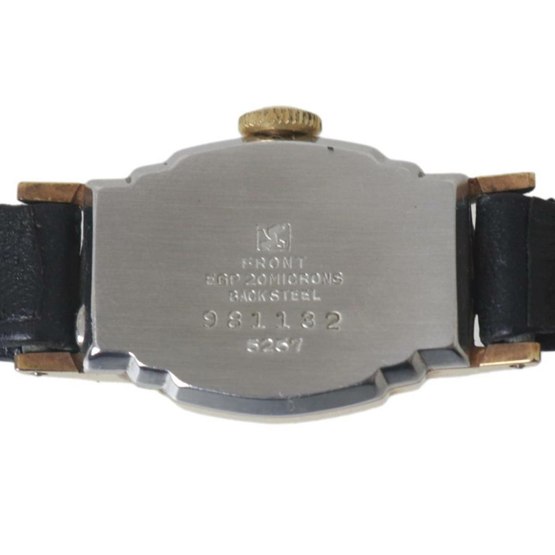 精工 Merit 女士手動上鍊 DiaShock 17 鑽腕錶，金色和黑色錶盤，型號 5257，適合手腕週長 14 厘米至 17.5 厘米。-2