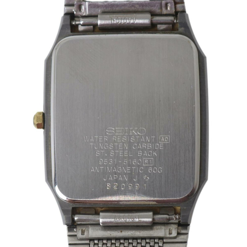 精工 Dolce 男士石英錶，銀/金/黑錶盤，9531-5610，適合手腕尺寸 9.5-20.5 厘米-3