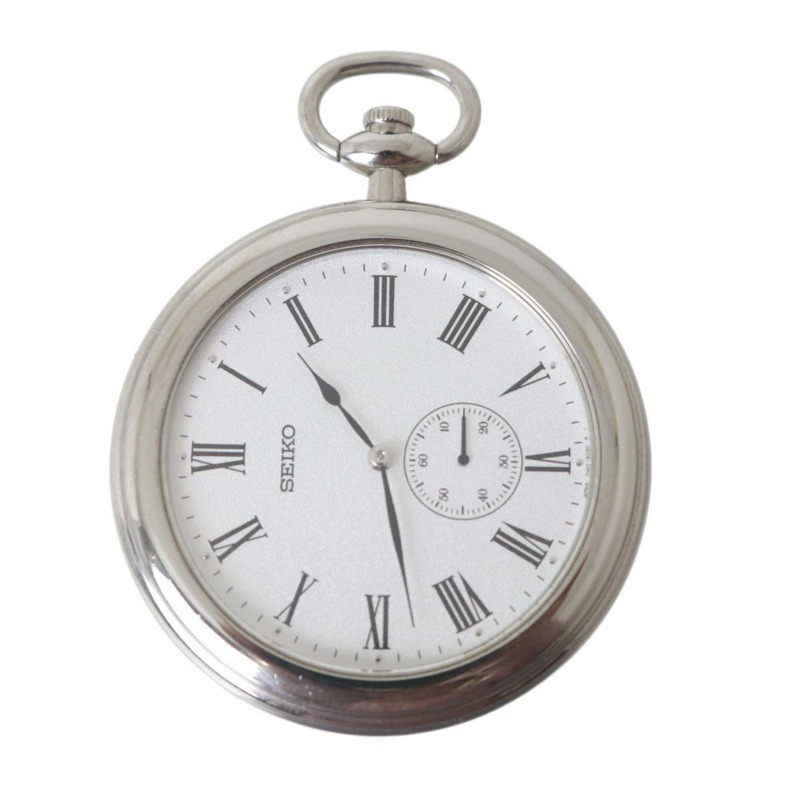 精工 JAL 合作款懷錶，925 銀，7N07-9010，搭配鍊式錶帶（銀色印記）-2