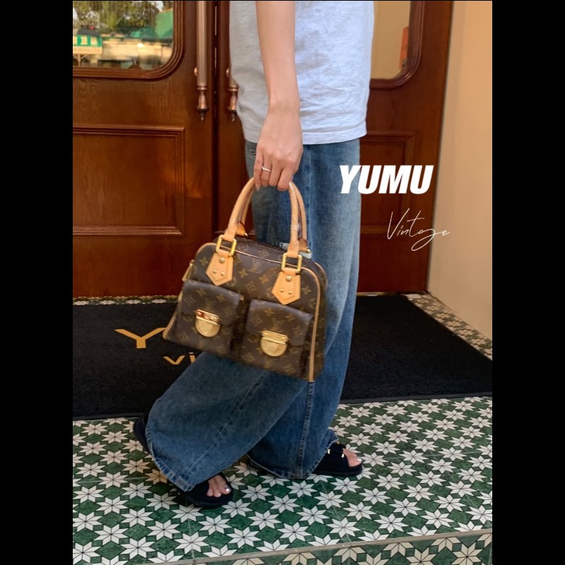 💜 Louis Vuitton LV 經典曼哈頓包小款-2