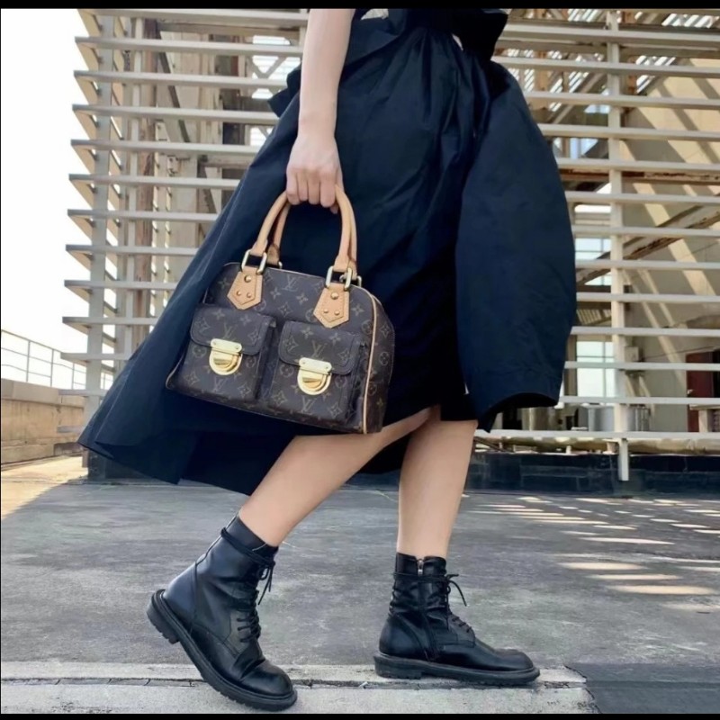 💜 Louis Vuitton LV 經典曼哈頓包小款-3