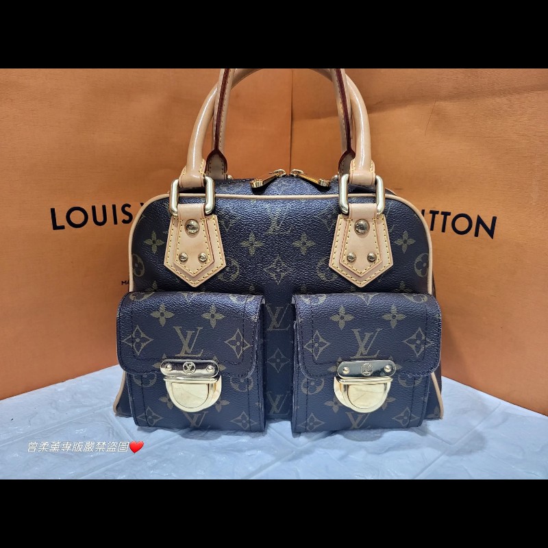 💜 Louis Vuitton LV 經典曼哈頓包小款-5