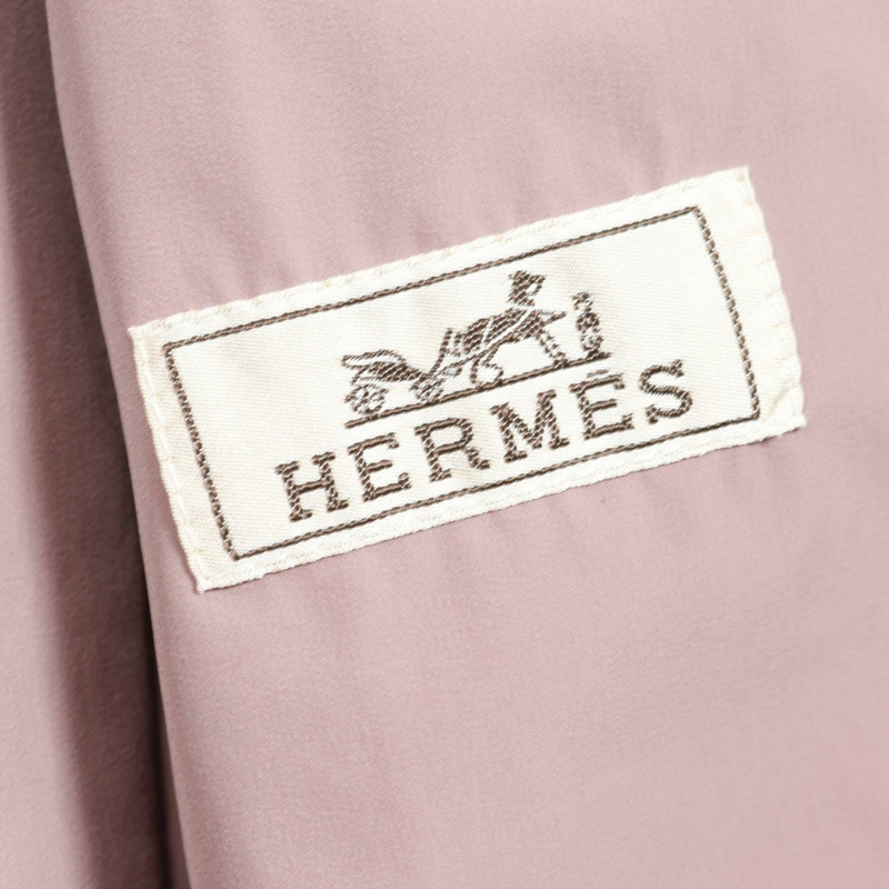 愛馬仕 H 形圖案縫線 其他夾克 尼龍 灰色 二手 男士-2