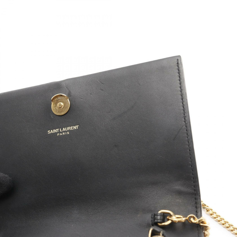 SAINT LAURENT PARIS Kate 流蘇鏈單肩斜背包 452159 皮革 BK-5