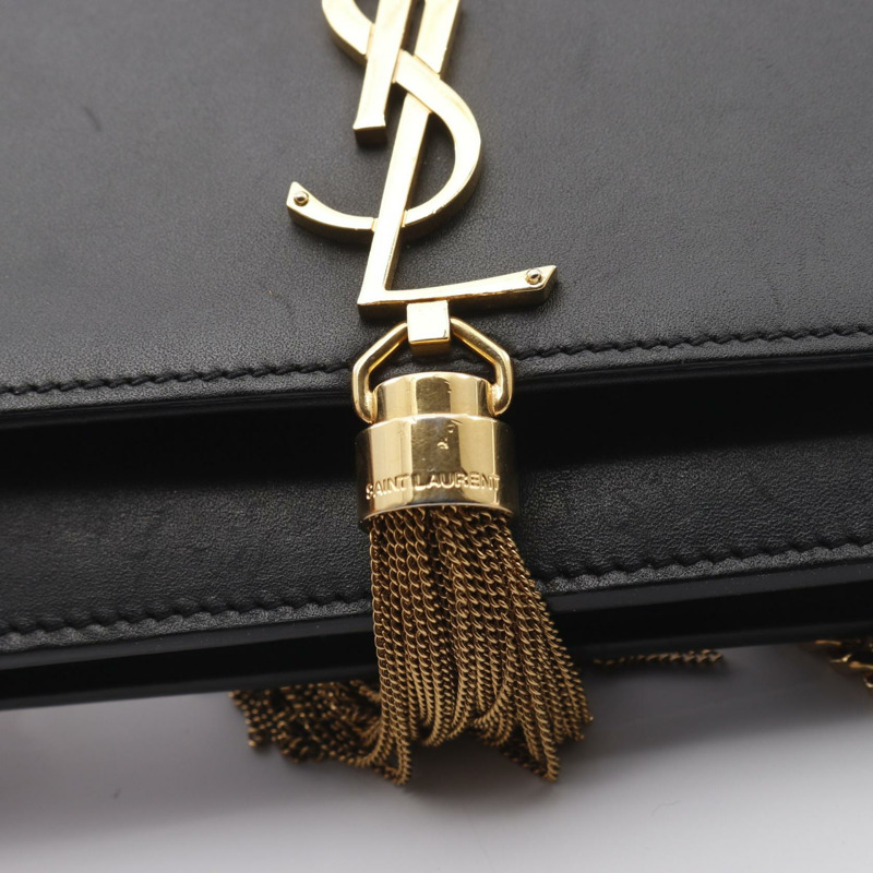 SAINT LAURENT PARIS Kate 流蘇鏈單肩斜背包 452159 皮革 BK-11