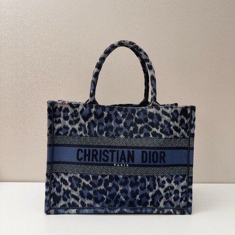 Dior 豹紋Booktote托特包 中號手提包 tote