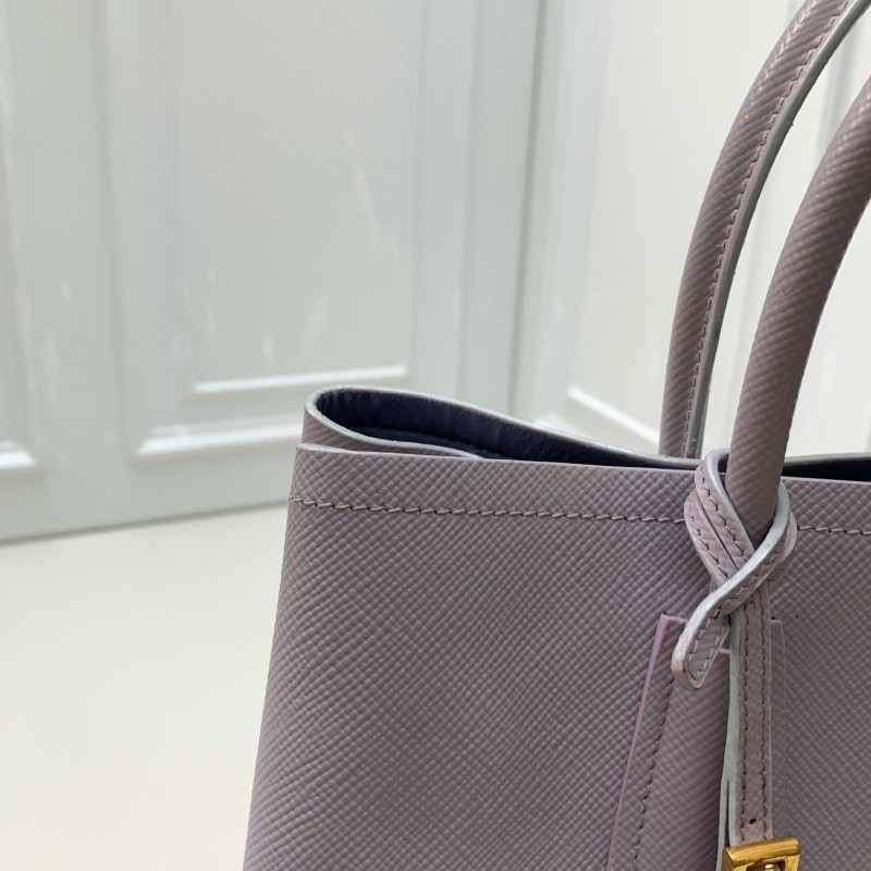 PRADA Double香芋紫手提包-5