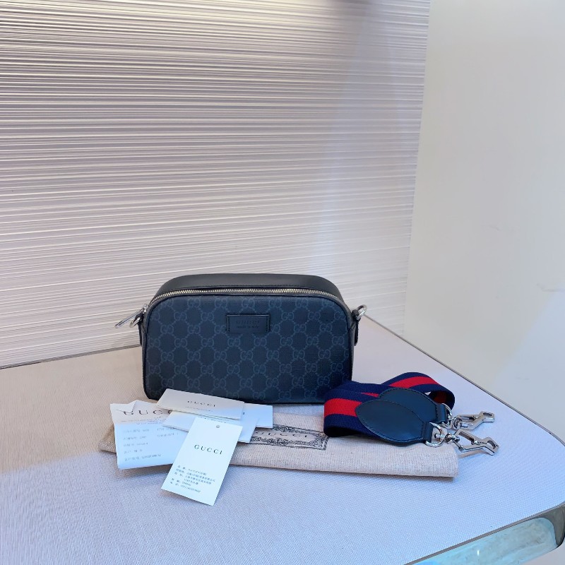 GUCCI GG黑灰色相機包 斜背包-0