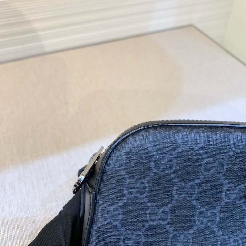 GUCCI GG黑灰色相機包 斜背包-6