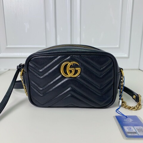 GUCCI 黑色馬蒙相機包 斜背包