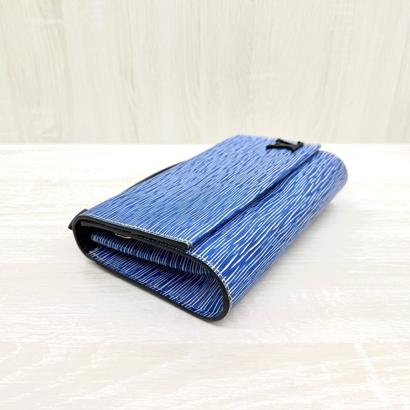 LV藍拼黑EPI牛皮Clery下蓋手提側背包M54539-7