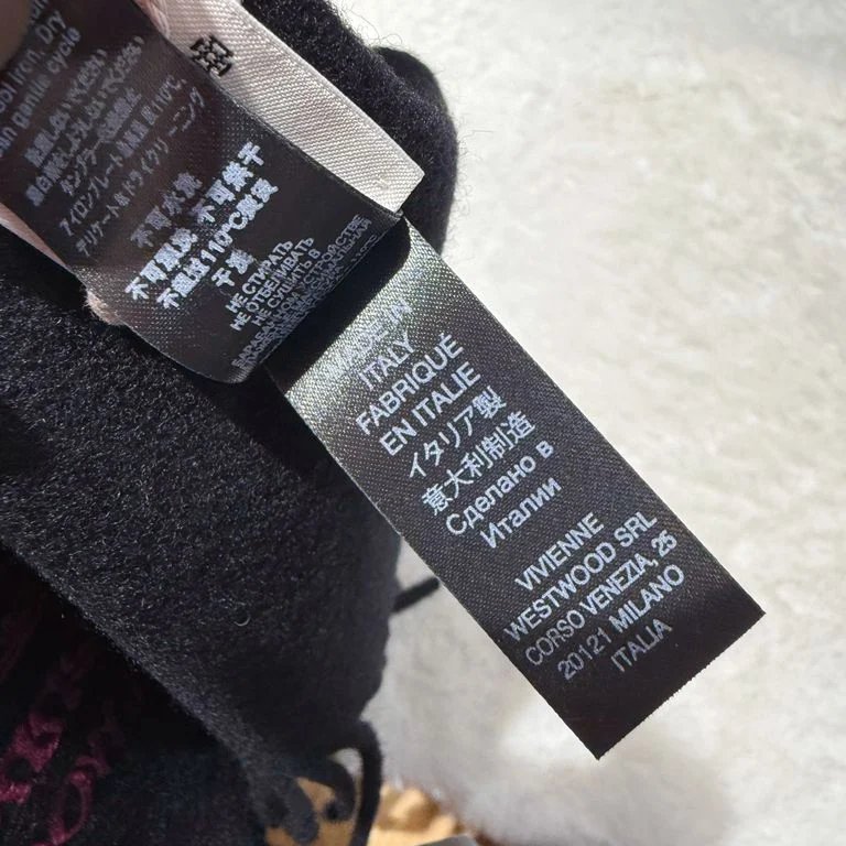 Vivienne Westwood EMB Logo Scarf In Black / Viola-2