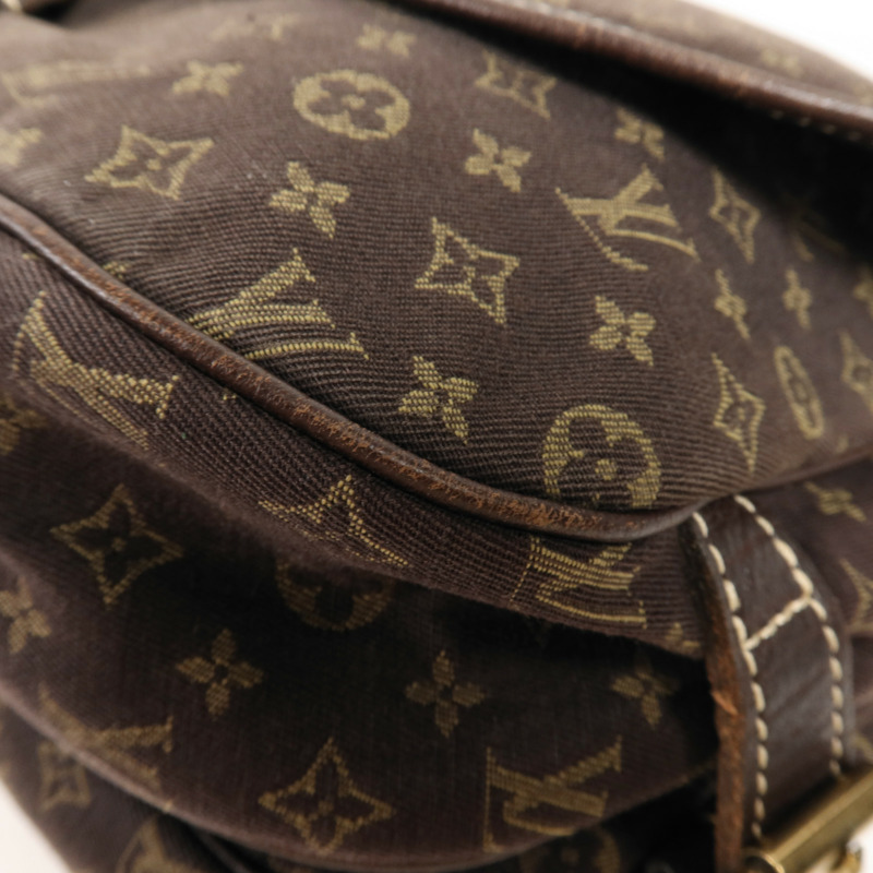 LOUIS VUITTON Monogram Mini Lin Saumur 30金扣肩背袋-7