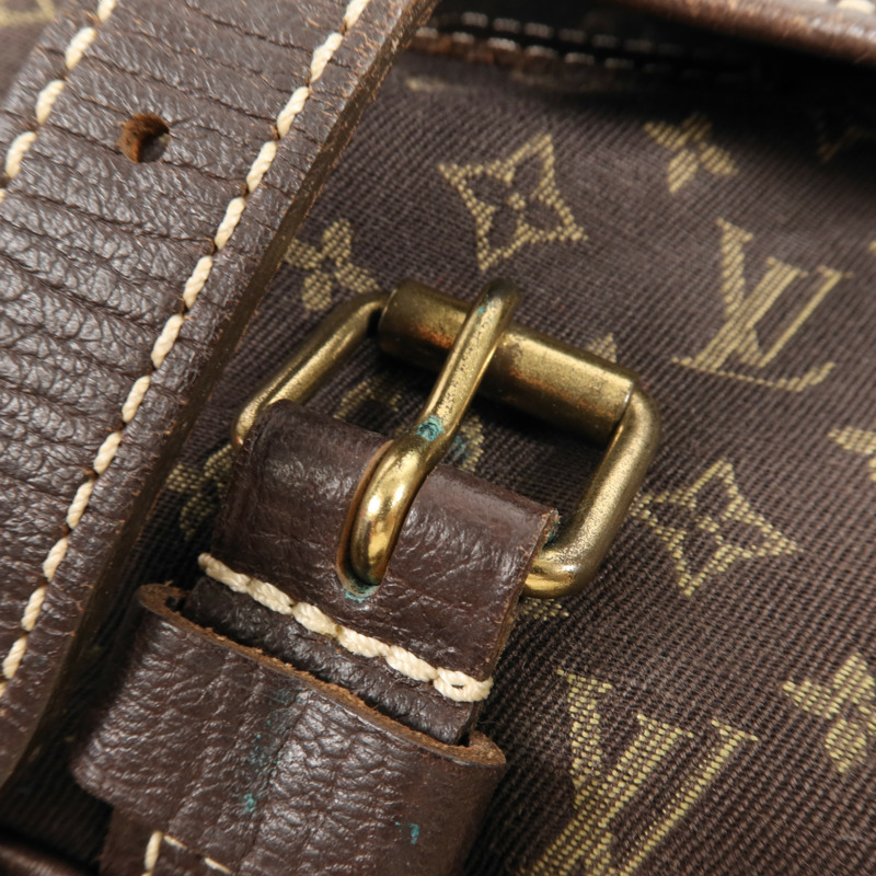LOUIS VUITTON Monogram Mini Lin Saumur 30金扣肩背袋-15