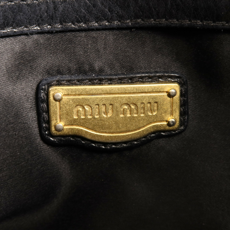 Miu Miu 牛皮皮革2 Way Shoulder金扣手挽肩背兩用袋-10