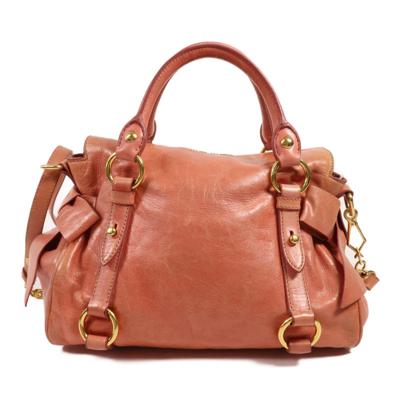 Miu Miu 牛皮皮革2 Way Shoulder金扣手挽肩背兩用袋-1