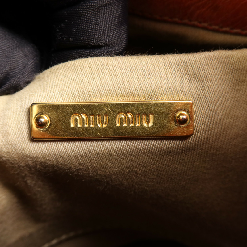 Miu Miu 牛皮皮革2 Way Shoulder金扣手挽肩背兩用袋-10
