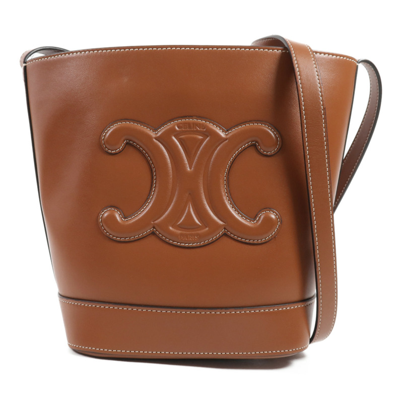 CELINE 牛皮皮革Cuir Triomphe金扣肩背袋-0