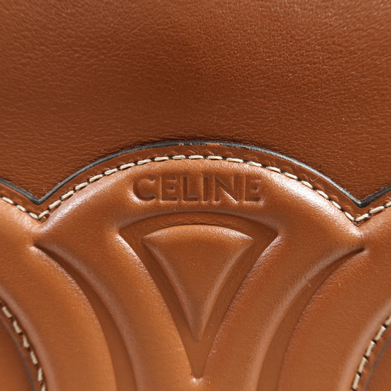 CELINE 牛皮皮革Cuir Triomphe金扣肩背袋-10