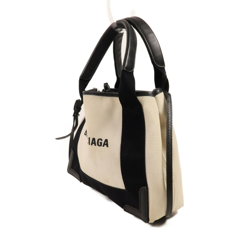 BALENCIAGA 帆布Cabas XS銀扣手挽肩背兩用袋-2