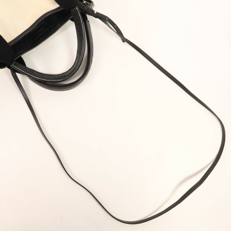 BALENCIAGA 帆布Cabas XS銀扣手挽肩背兩用袋-4