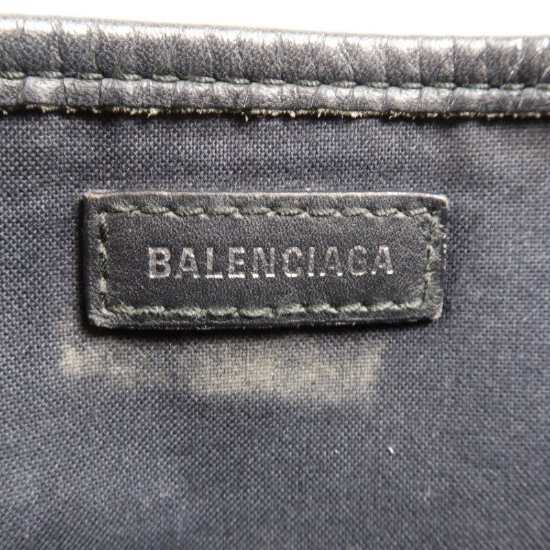 BALENCIAGA 帆布Cabas XS銀扣手挽肩背兩用袋-10